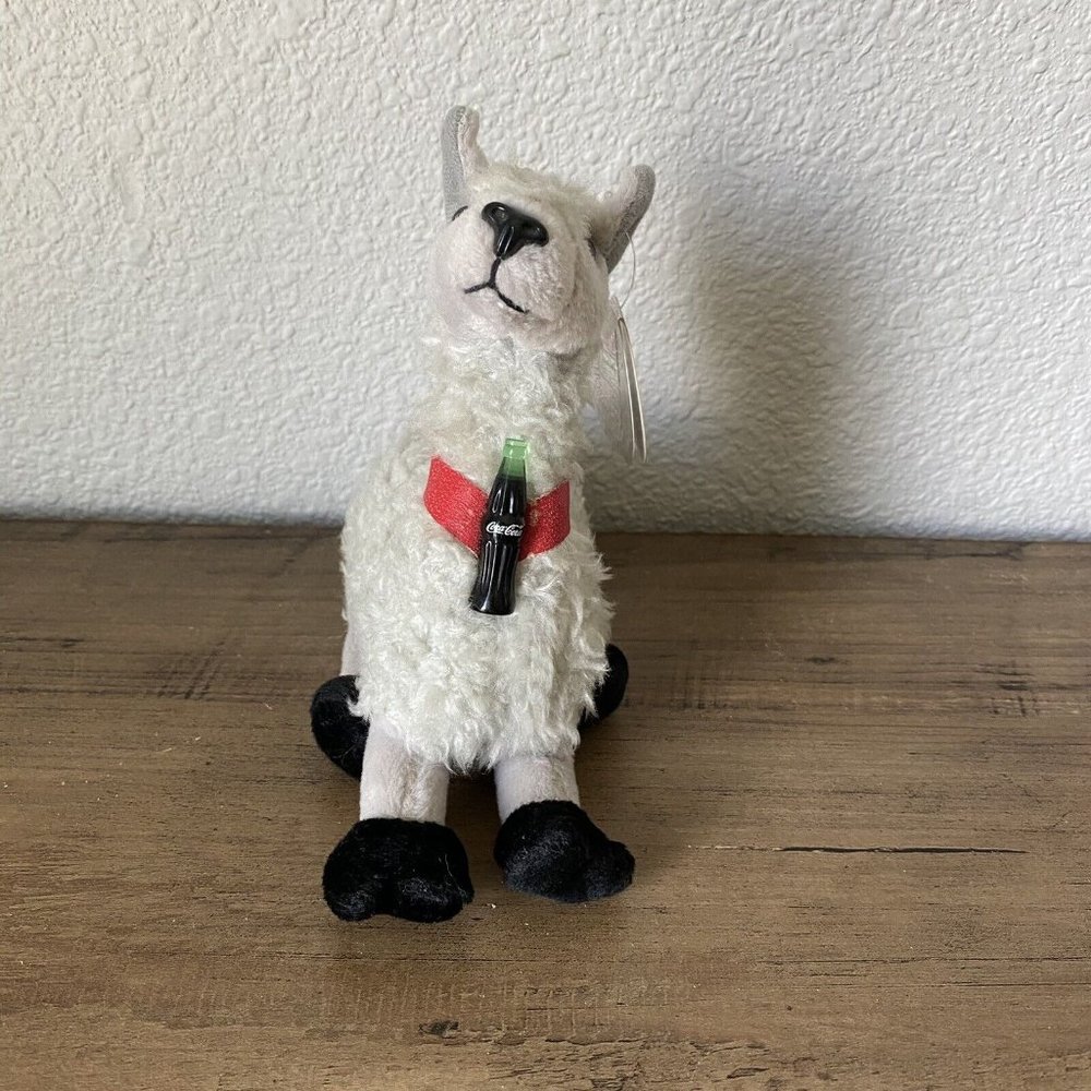 NWT 1999 Coca Cola International Bean Bag Plush Laffs Llama #0243 Bolivia HTF